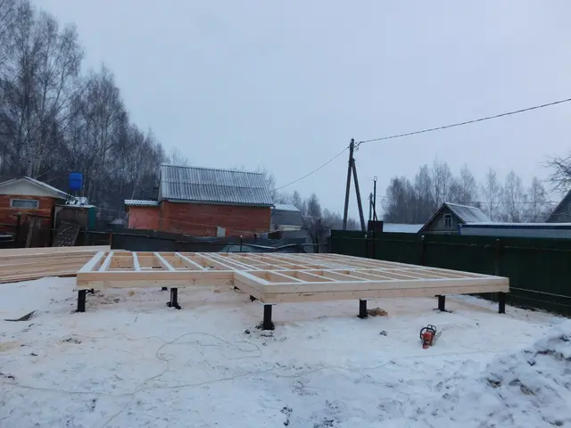 Строительство дома из бруса по проекту ДБ22 в Клинском районе СНТ Агротранс — фото 1
