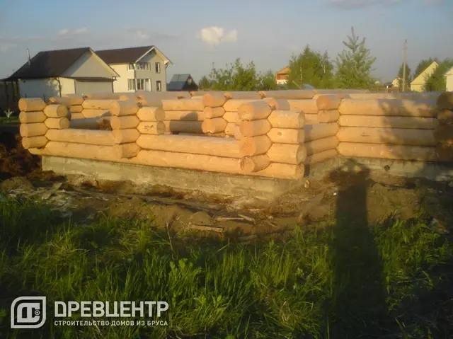 Работа по сборке дома из бревна, Рязанская область Луховицкий р-он.
