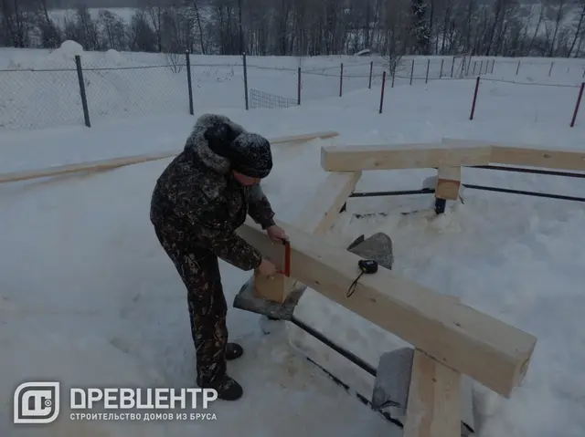 Строительство дома из бруса размером 8х8 Калужская обл, Медынский район