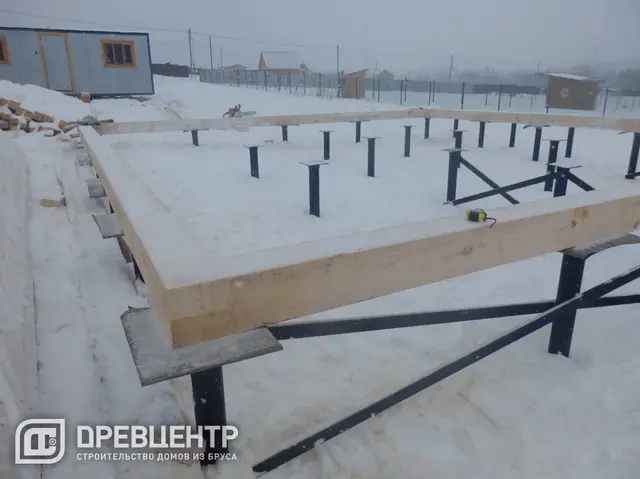 Строительство дома из профилированного бруса по проекту ДБ 32 — фото 1