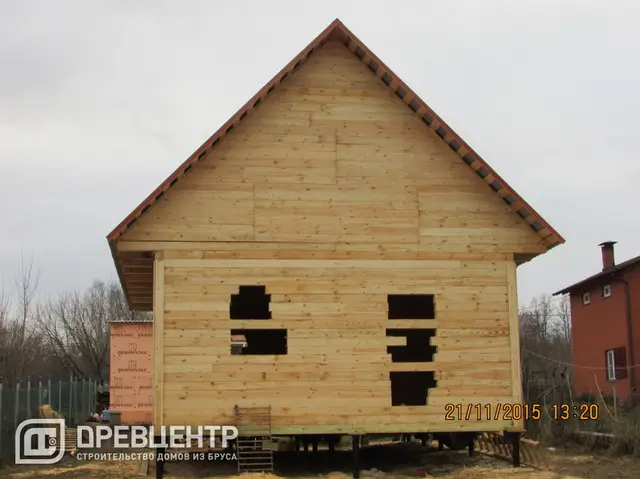 Строительство дома из бруса по проекту ДБ90 в Ленинском районе г.Москвы — фото 1