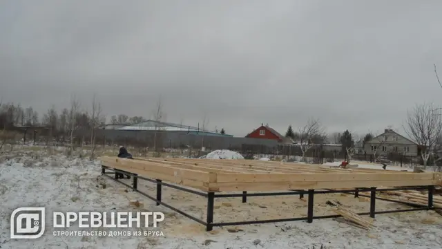 Строительство дома из бруса по проекту ДБ 60 в Тульской области г.Ясногорск — фото 1