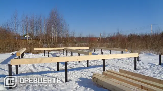 Строительство дома из бруса по проекту ДБ95 в Кимрском районе Тверской области — фото 1