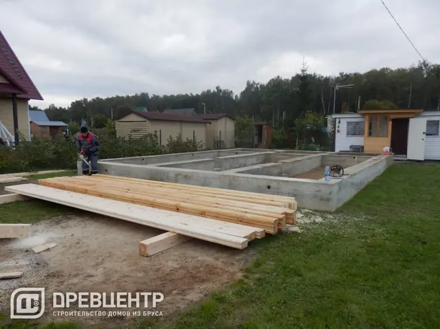 Строительство дома из бруса 8х10 в Чеховском районе. — фото 1