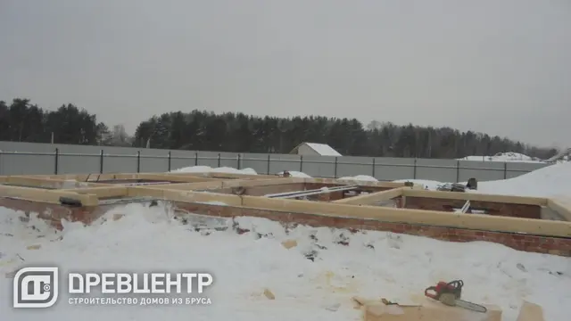 Строительство дома из бруса по проекту ДБ 117 во Владимирской области д.Киржач — фото 1
