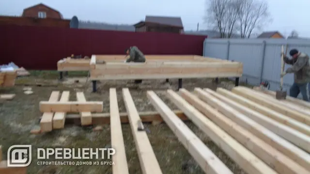 Строительство бани из бруса по проекту Б1 в Воскресенском районе с.Барановское — фото 1